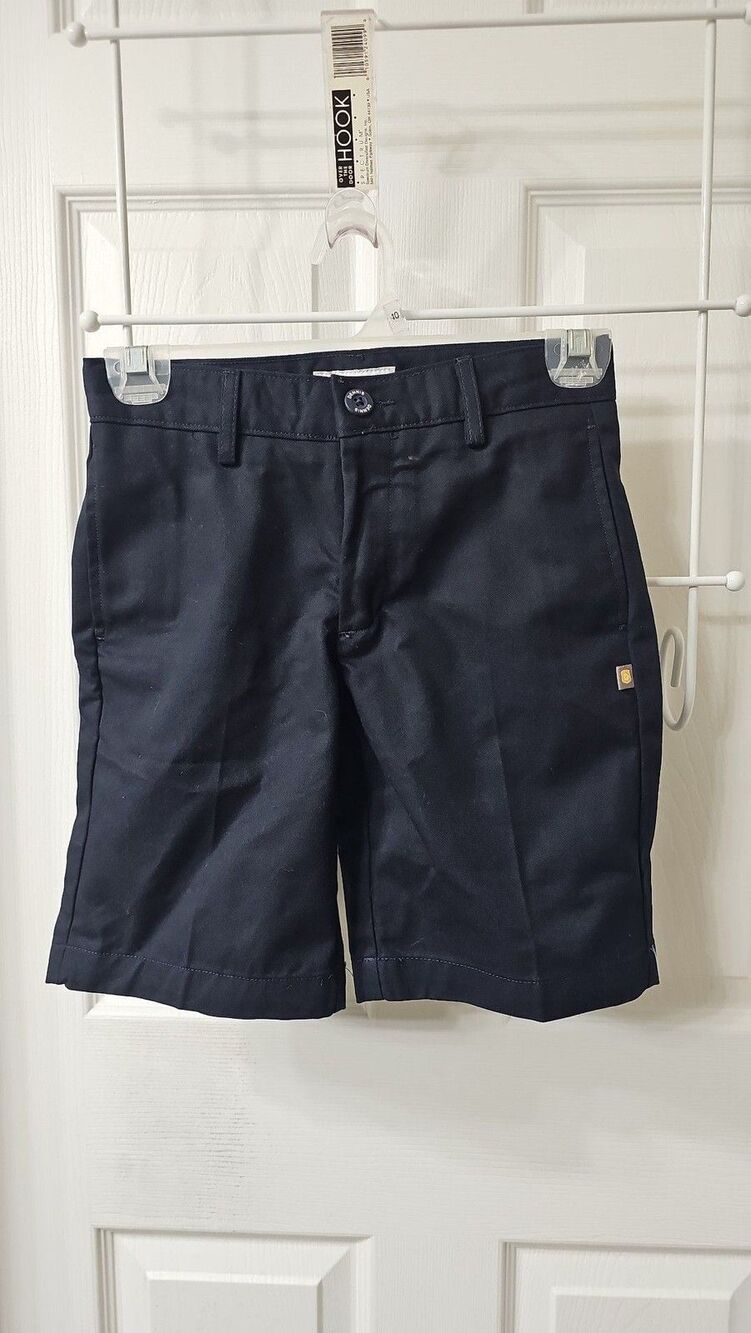 Dennis Uniform Boys Navy Blue Flat Front School Shorts Size 10